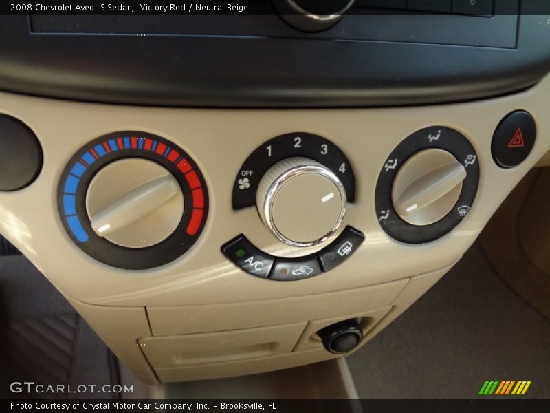 Victory Red / Neutral Beige 2008 Chevrolet Aveo LS Sedan