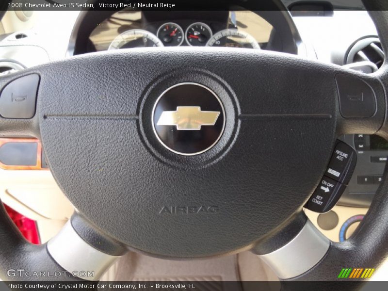 Victory Red / Neutral Beige 2008 Chevrolet Aveo LS Sedan