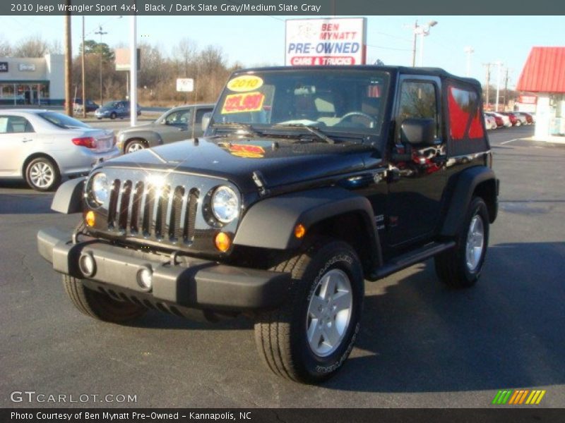 Black / Dark Slate Gray/Medium Slate Gray 2010 Jeep Wrangler Sport 4x4