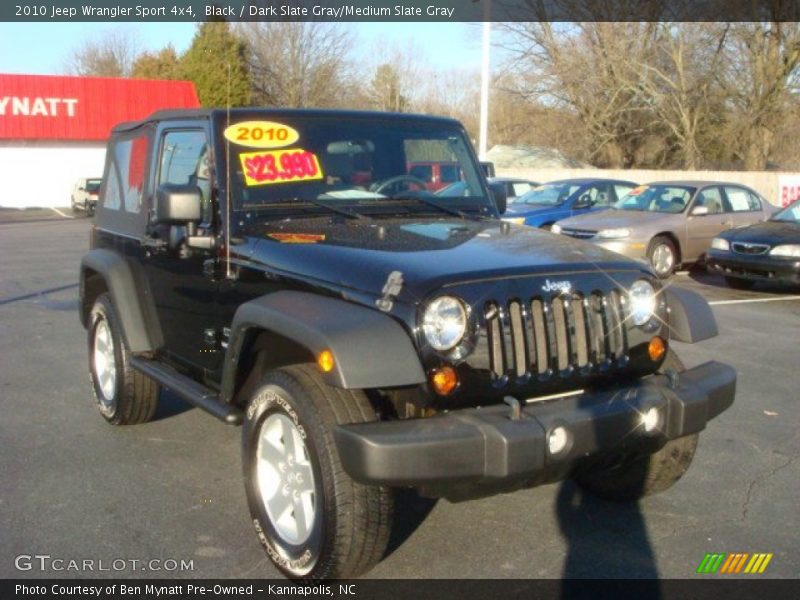 Black / Dark Slate Gray/Medium Slate Gray 2010 Jeep Wrangler Sport 4x4