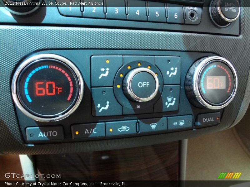 Controls of 2012 Altima 3.5 SR Coupe