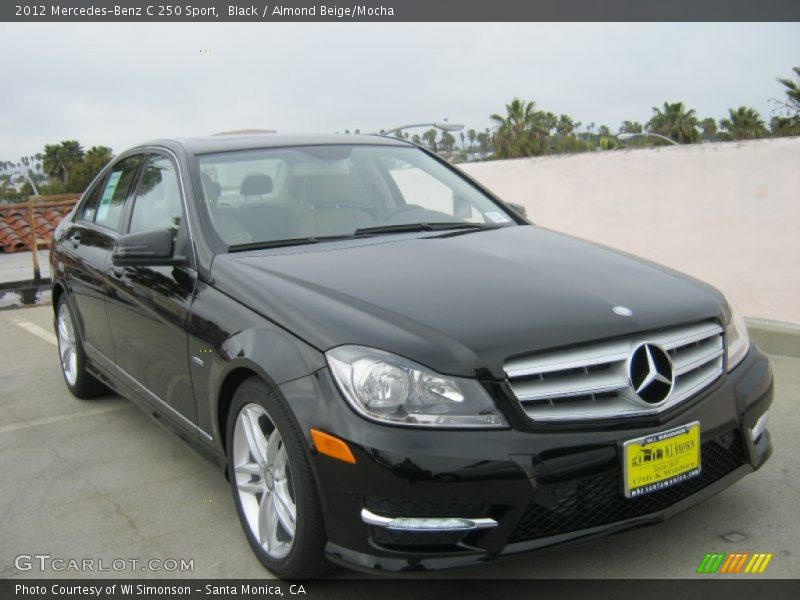 Black / Almond Beige/Mocha 2012 Mercedes-Benz C 250 Sport