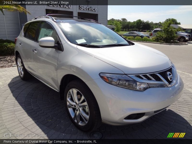 Brilliant Silver / Beige 2012 Nissan Murano LE