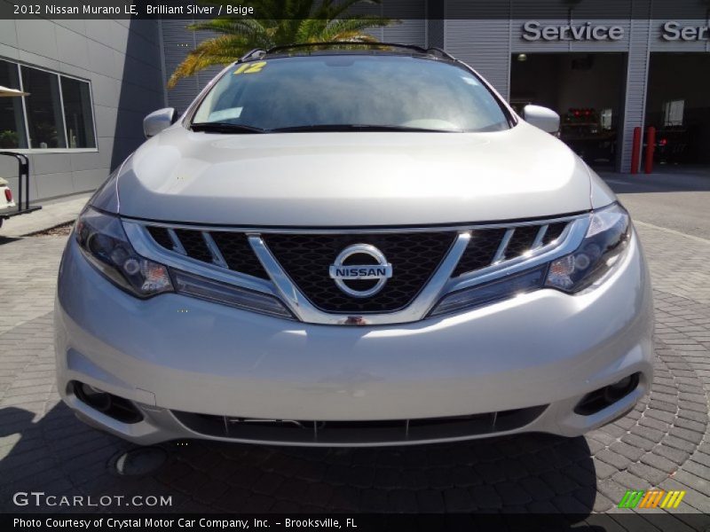 Brilliant Silver / Beige 2012 Nissan Murano LE