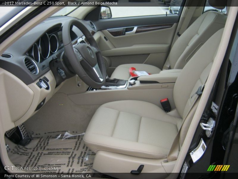 Black / Almond Beige/Mocha 2012 Mercedes-Benz C 250 Sport