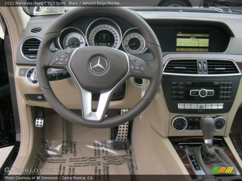 Black / Almond Beige/Mocha 2012 Mercedes-Benz C 250 Sport