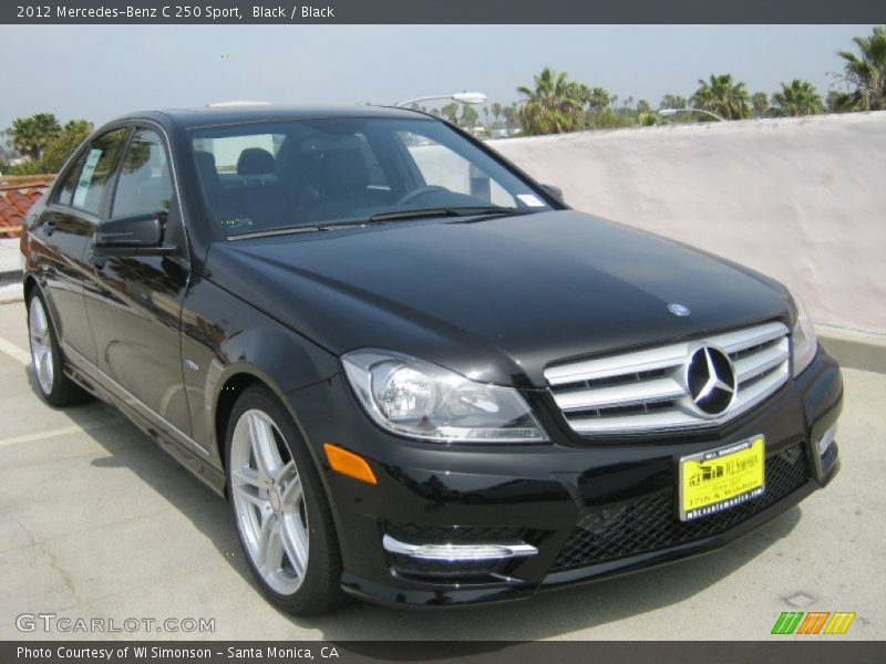 Black / Black 2012 Mercedes-Benz C 250 Sport