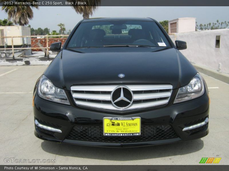 Black / Black 2012 Mercedes-Benz C 250 Sport