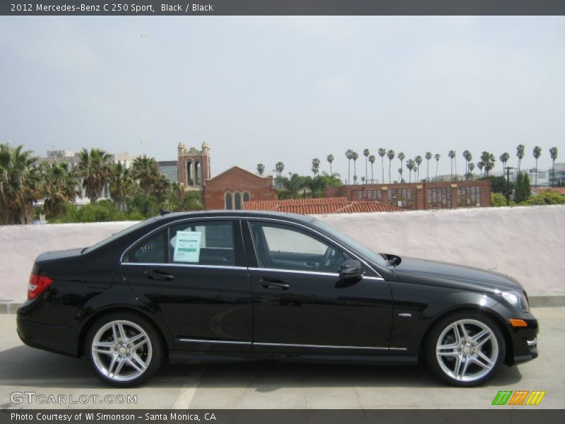 Black / Black 2012 Mercedes-Benz C 250 Sport