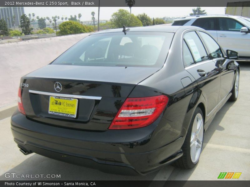 Black / Black 2012 Mercedes-Benz C 250 Sport