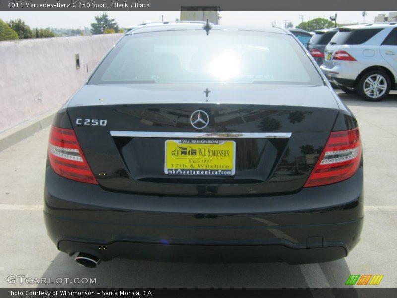 Black / Black 2012 Mercedes-Benz C 250 Sport