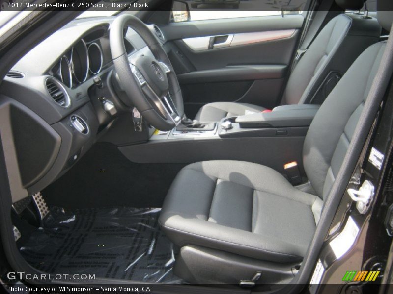 Black / Black 2012 Mercedes-Benz C 250 Sport