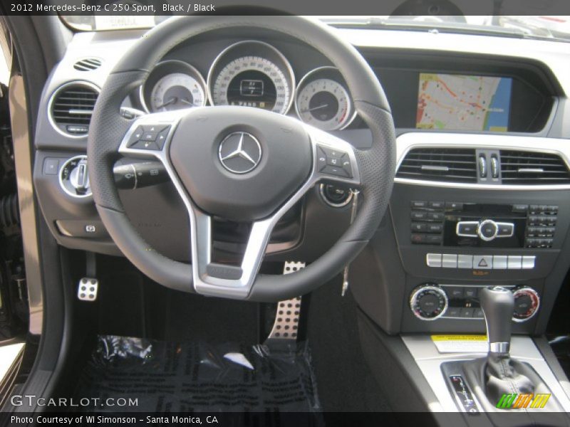 Black / Black 2012 Mercedes-Benz C 250 Sport