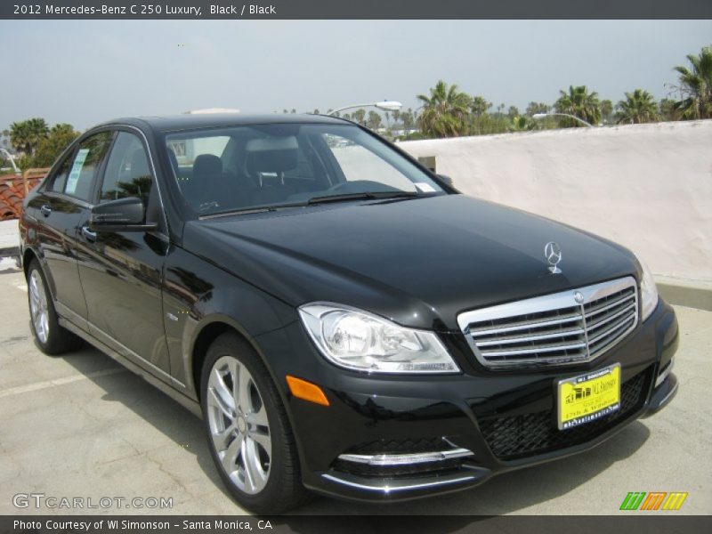 Black / Black 2012 Mercedes-Benz C 250 Luxury