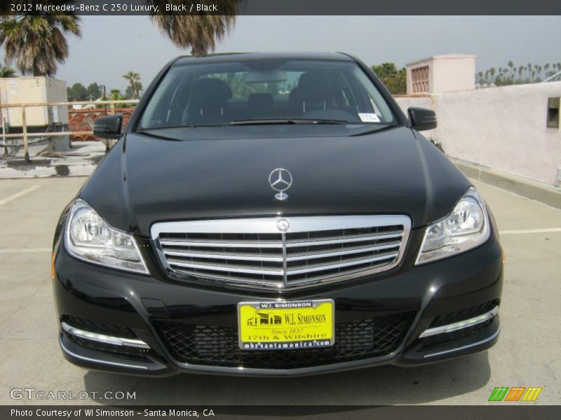 Black / Black 2012 Mercedes-Benz C 250 Luxury