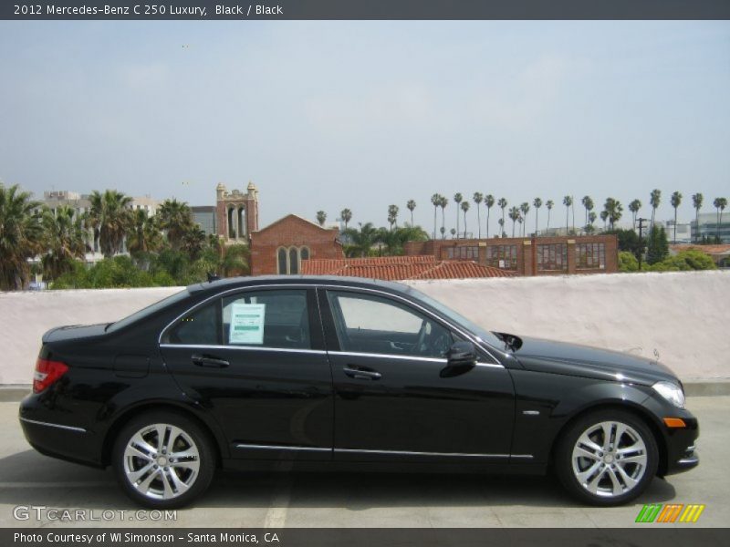 Black / Black 2012 Mercedes-Benz C 250 Luxury