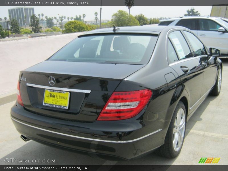 Black / Black 2012 Mercedes-Benz C 250 Luxury