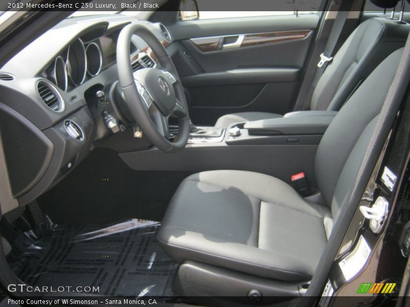 Black / Black 2012 Mercedes-Benz C 250 Luxury