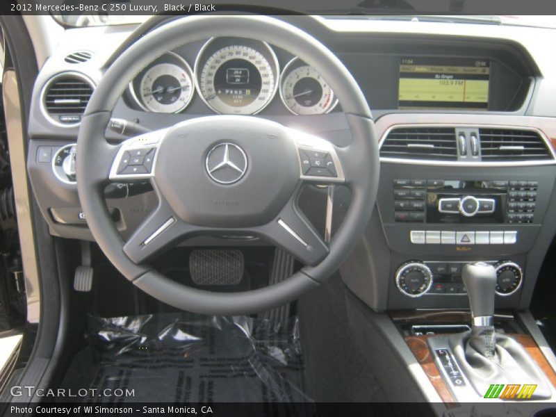 Black / Black 2012 Mercedes-Benz C 250 Luxury