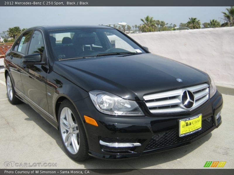Black / Black 2012 Mercedes-Benz C 250 Sport