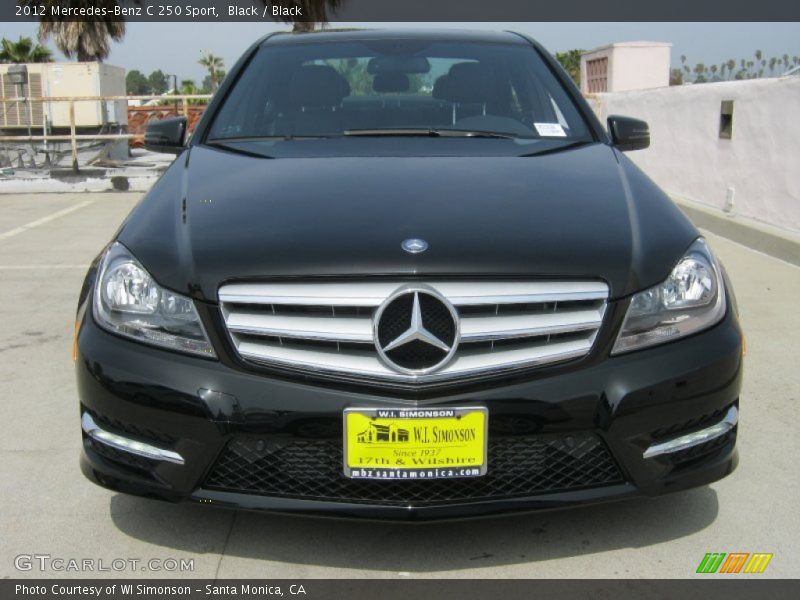 Black / Black 2012 Mercedes-Benz C 250 Sport