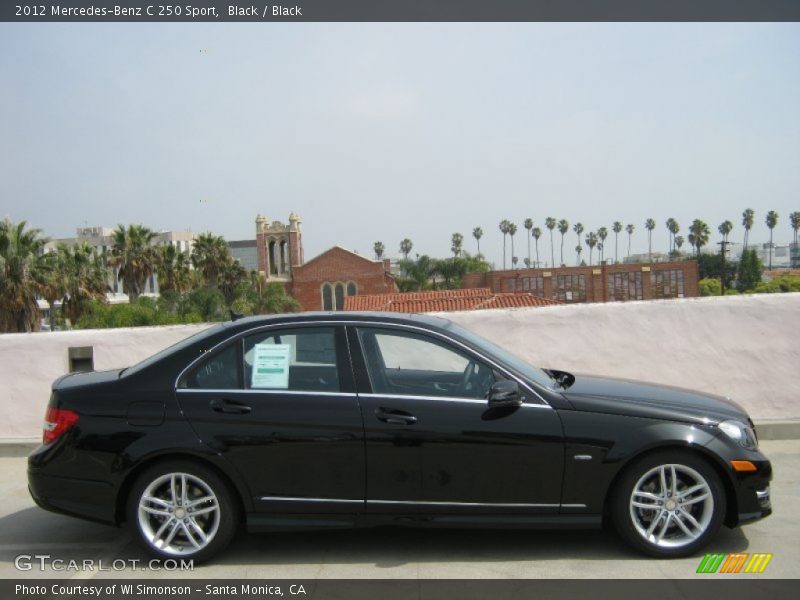 Black / Black 2012 Mercedes-Benz C 250 Sport