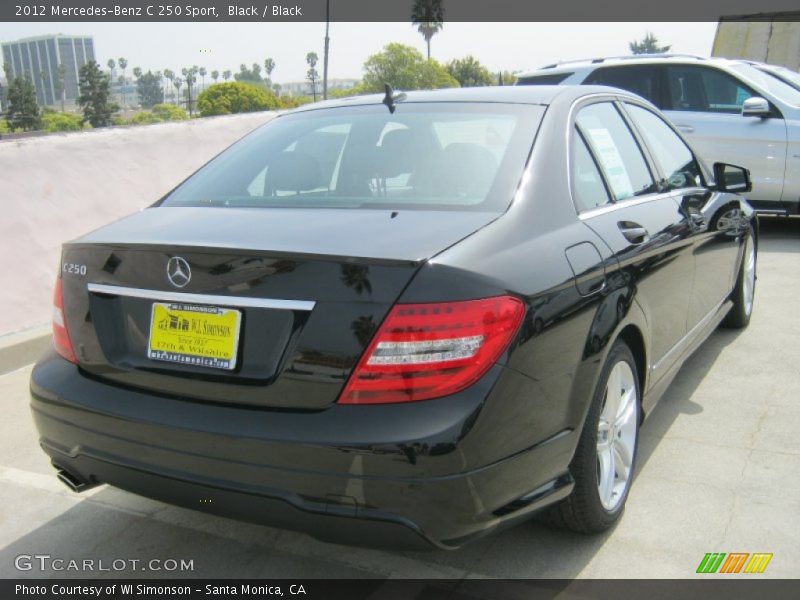 Black / Black 2012 Mercedes-Benz C 250 Sport