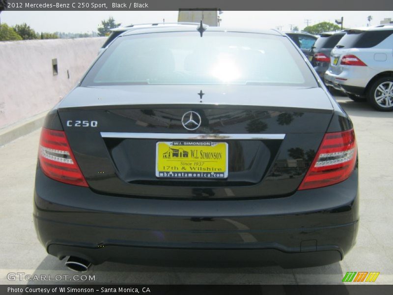 Black / Black 2012 Mercedes-Benz C 250 Sport