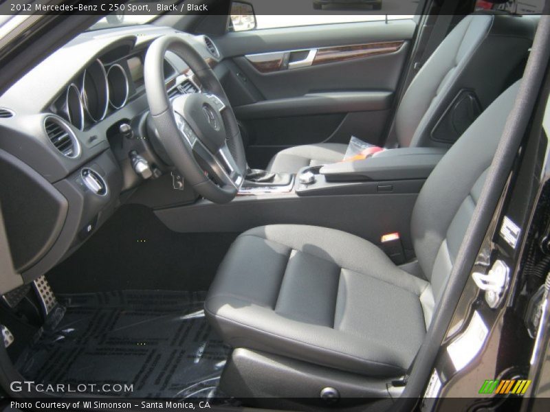Black / Black 2012 Mercedes-Benz C 250 Sport