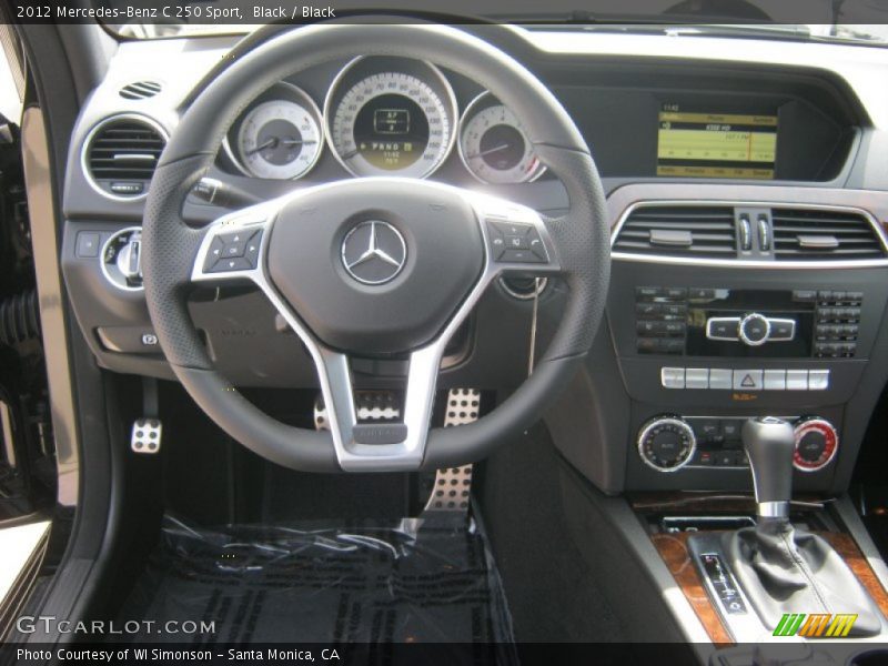 Black / Black 2012 Mercedes-Benz C 250 Sport