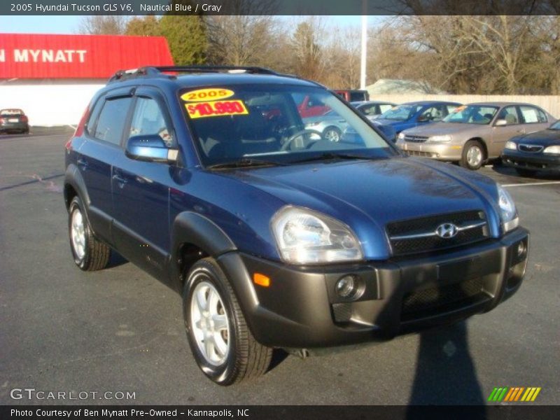 Nautical Blue / Gray 2005 Hyundai Tucson GLS V6