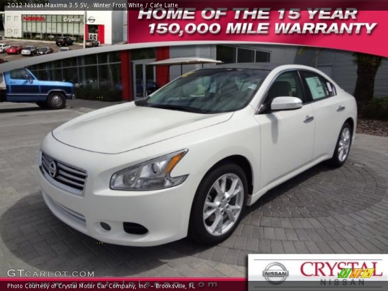 Winter Frost White / Cafe Latte 2012 Nissan Maxima 3.5 SV