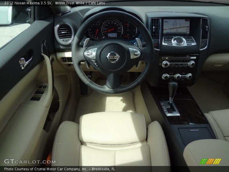Winter Frost White / Cafe Latte 2012 Nissan Maxima 3.5 SV