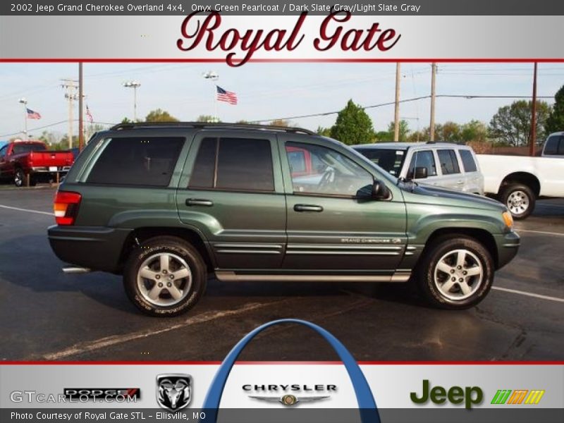 Onyx Green Pearlcoat / Dark Slate Gray/Light Slate Gray 2002 Jeep Grand Cherokee Overland 4x4