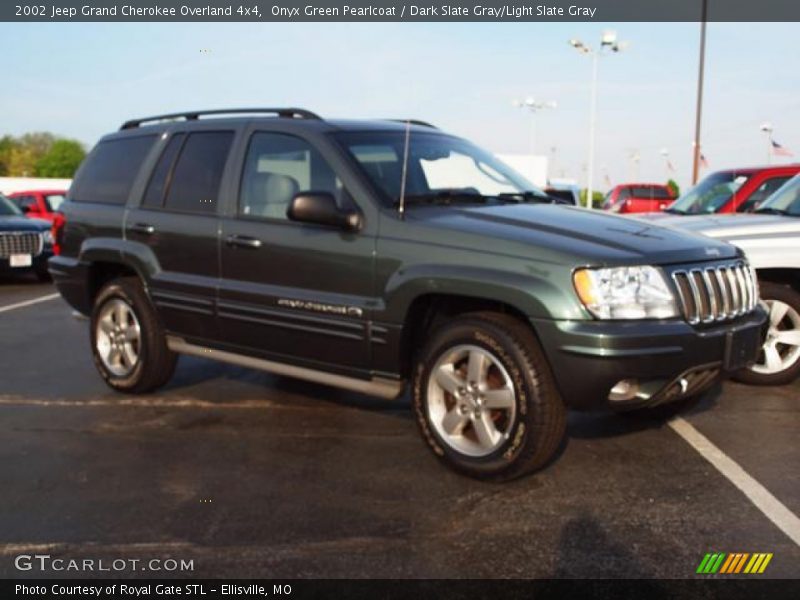 Onyx Green Pearlcoat / Dark Slate Gray/Light Slate Gray 2002 Jeep Grand Cherokee Overland 4x4
