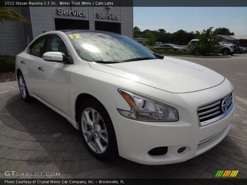 Winter Frost White / Cafe Latte 2012 Nissan Maxima 3.5 SV