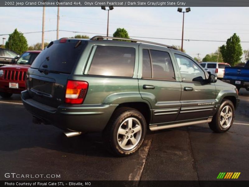 Onyx Green Pearlcoat / Dark Slate Gray/Light Slate Gray 2002 Jeep Grand Cherokee Overland 4x4