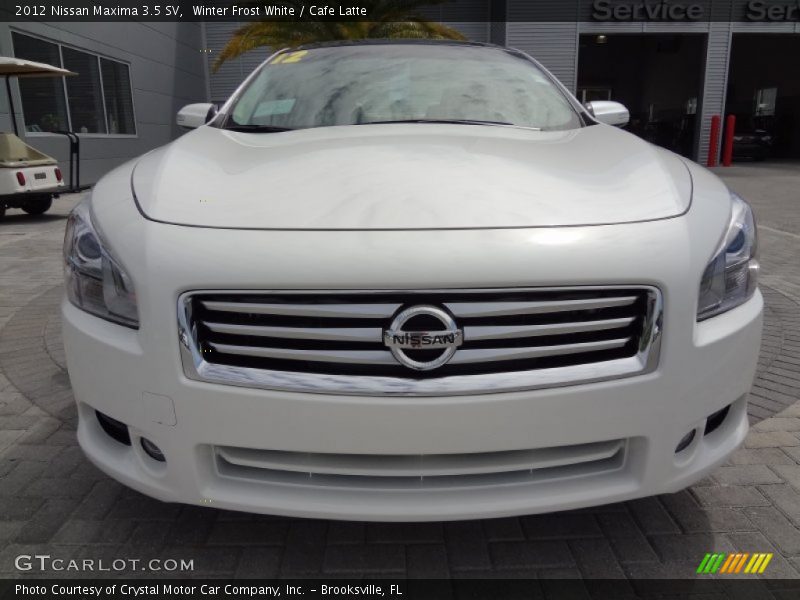Winter Frost White / Cafe Latte 2012 Nissan Maxima 3.5 SV