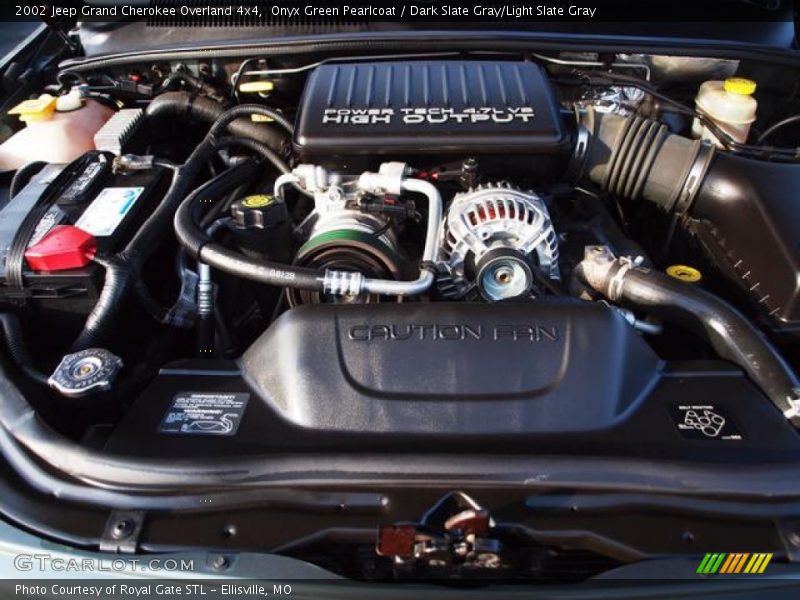  2002 Grand Cherokee Overland 4x4 Engine - 4.7 Liter SOHC 16-Valve V8