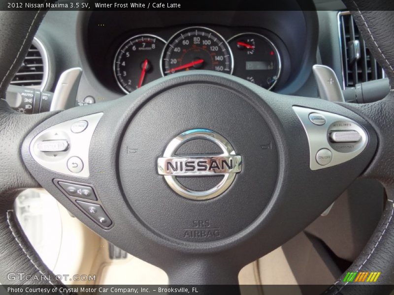 Winter Frost White / Cafe Latte 2012 Nissan Maxima 3.5 SV