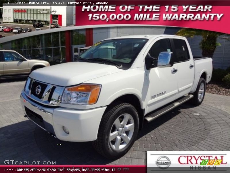 Blizzard White / Almond 2012 Nissan Titan SL Crew Cab 4x4