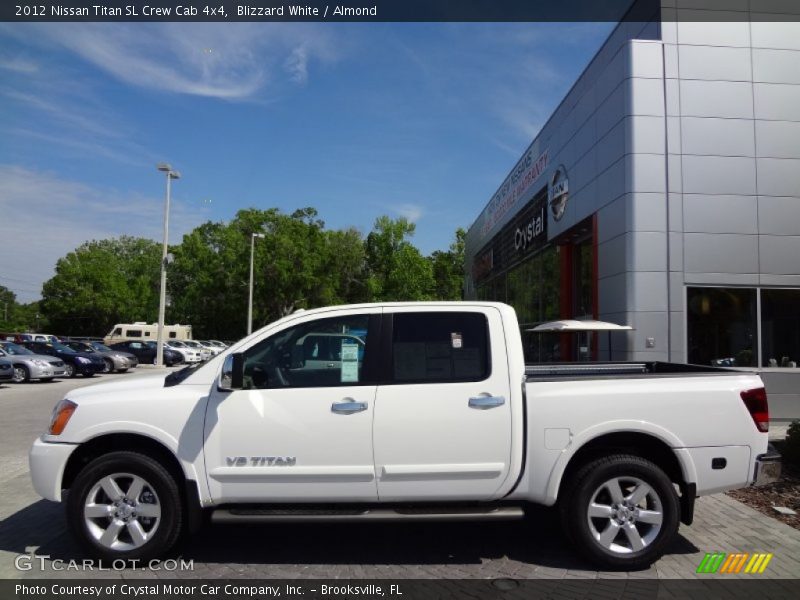 Blizzard White / Almond 2012 Nissan Titan SL Crew Cab 4x4