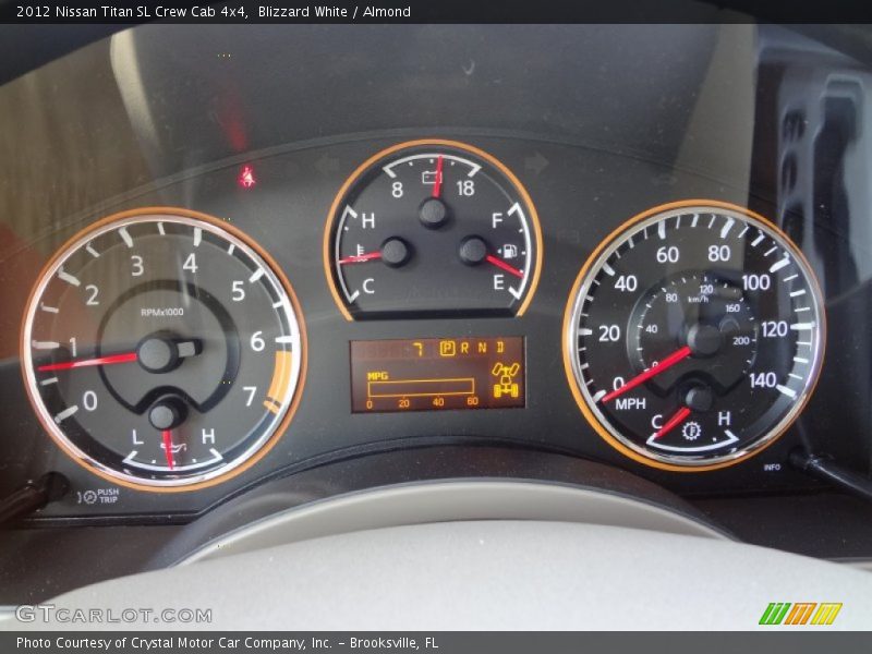 Blizzard White / Almond 2012 Nissan Titan SL Crew Cab 4x4