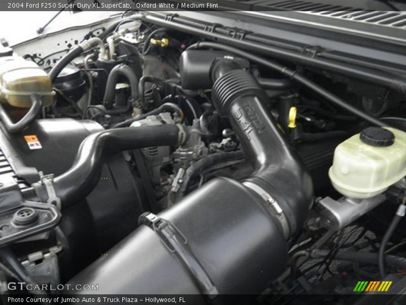 Oxford White / Medium Flint 2004 Ford F250 Super Duty XL SuperCab