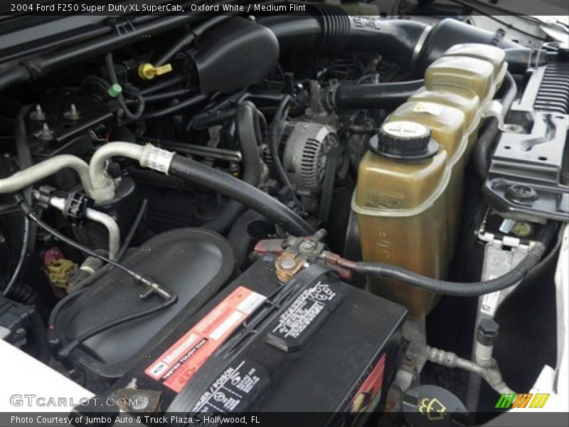Oxford White / Medium Flint 2004 Ford F250 Super Duty XL SuperCab