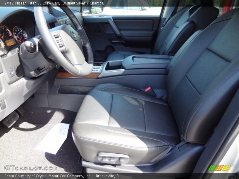 Brilliant Silver / Charcoal 2012 Nissan Titan SL Crew Cab