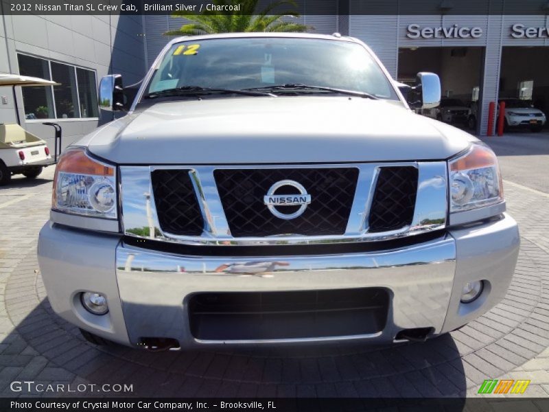 Brilliant Silver / Charcoal 2012 Nissan Titan SL Crew Cab