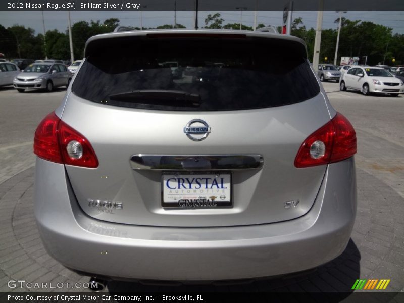 Brilliant Silver / Gray 2012 Nissan Rogue SV