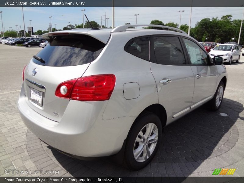 Brilliant Silver / Gray 2012 Nissan Rogue SV