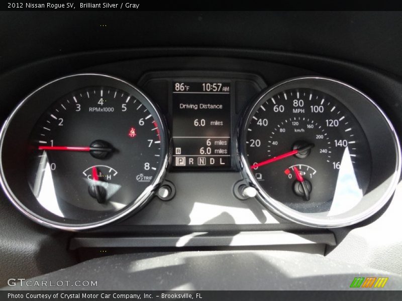 Brilliant Silver / Gray 2012 Nissan Rogue SV